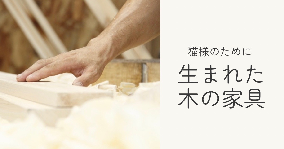 猫のために生まれた木の家具