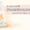 冬の飲み水対策 猫の水は温めた方がいい？ ぬるめの水で飲みやすくする方法
