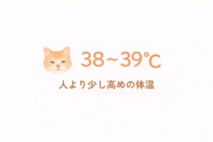 猫の平常体温は、人より少し高めの38〜39℃