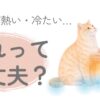 猫の体が熱い・冷たいときの温度変化を確認している様子