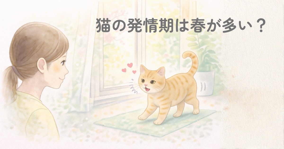 春に発情行動が目立つ猫をやさしく見守る飼い主