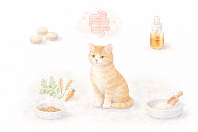 猫のお腹ケアサプリを選ぶポイントのイメージ