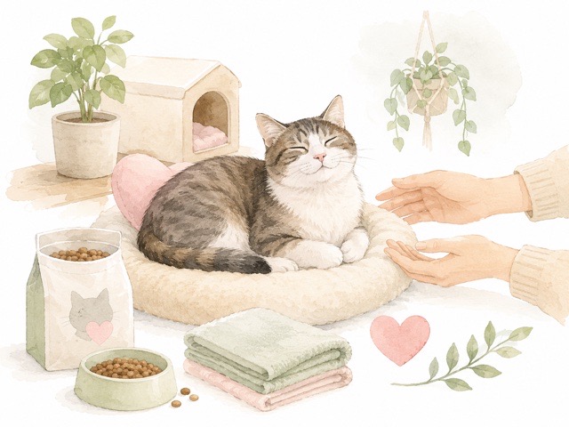 保護猫を物資や寄付で支援するイメージ