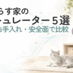 猫がいる部屋でサーキュレーターを安全に使っているイメージ