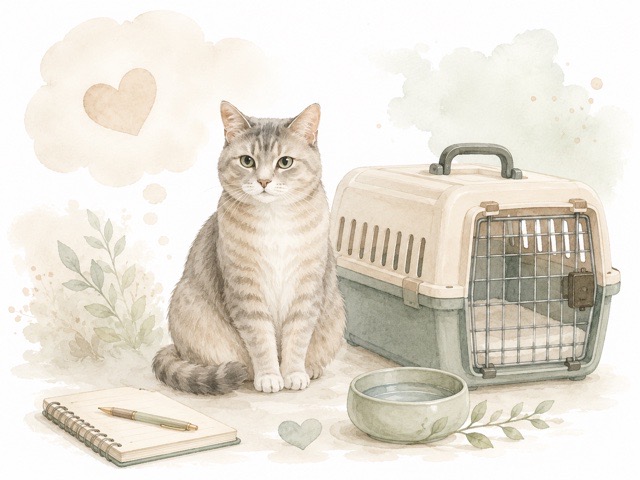 猫をペットホテルに預けるのはかわいそうか考えるイメージ