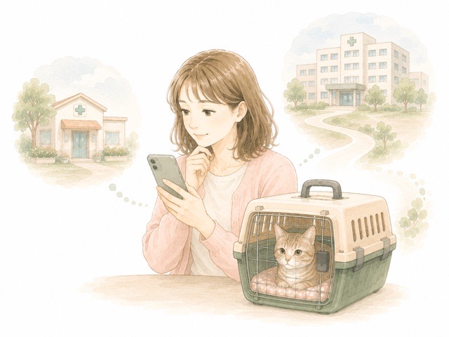 シニア猫の体調と病院までの距離を考えて移動手段を選ぶ飼い主